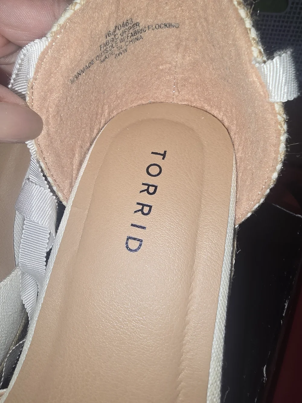 torrid White Canvas Espadrille Wedge Sandals
